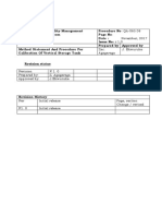 Method Statement and Procedure For Calibration of Vertical Storage Tank MAY 2018