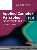 Applied Complex Variables For Scientists and Engineers - Yue Kuen Kwok - 2nd Edition