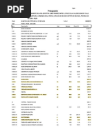 Precios Unitarios de Mantenimientos de Parques