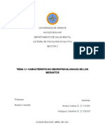 3.1 Característica Neuropsicologicas de Los Neonatos