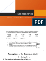 Econometrics - Classical Regression Assumptions