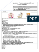 Avaliação de Ciências 4º Ano C - 3º Bimestre