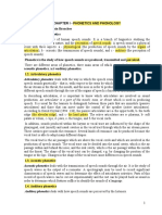 Chapter I - Phonotics Phonology