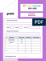 Examen - Diagnostico - Sexto - Grado - 2020 2021 Páginas 1 7 Páginas 1 4,1 11