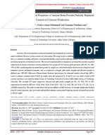 Investigating Mechanical Properties of Animal Bone Powder Partially Replaced Cement in Concrete Production