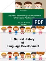 Linguistic and Literacy Dev of Children and Adolescents