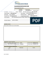 Background Investigation Form: Please Fill All Information in PRINTED. If Item Is Not Applicable Put "N/A"