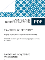 Transfer and Business Taxation