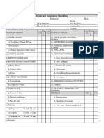 Excavator Inspection Checklist