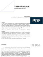 Soberiania Sem Territorialidade - Notas para Uma Geografia Pós-Nacional