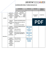 Plan de Recuperación Quinto Grado