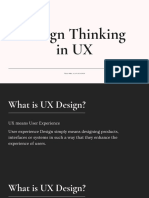 Design Thinking in UX