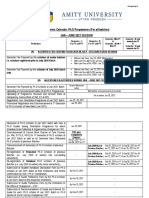 Academic Calendar: PH.D Programmes (For All Batches) Jan - June 2021 Session