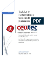 Tarea 4 - Herramientas y Tecnicas de Planeacion