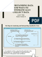 Understanding Data and Ways To Systematically Collect Data