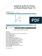 06 - Enrutamiento de VLAN Vía Troncal Nativo Con Un Router (Packet Tracer 7.0 - Español)