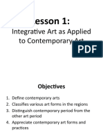 HUM 1-Lesson 1 Integrative Art As Applied To Contemporary Art