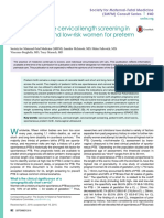 10 The Role of Routine Cervical Length Screening in Selected High - and Low-Risk Women For Preterm Birth Prevention