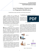 Development of Attendance System Using Biometric Fingerprint Identification