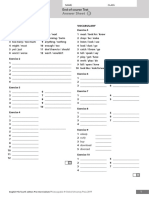 EF4e Pre-Int End of Course Test B Answer Sheet