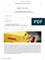 DHL Parcel - Redirect A Parcel