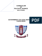 Curriculum OF Political Science: BS (4-YEAR)