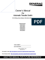 Owner's Manual: For Automatic Transfer Switch