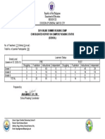 2021 Online Summer Reading Camp Consolidated Report On Campers' Reading Status (School)