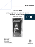 Instructions: HAA 15A / 15B / 15C / 15D / 15E / 15F / 15G / 15H Auxiliary Current Relays