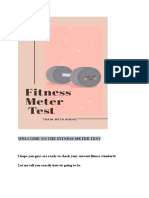 Welcome To The Fitness Meter Test