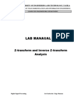 Lab Manaual 08: Z-Transform and Inverse Z-Transform Analysis