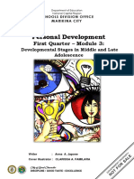 Personal Development: First Quarter - Module 3