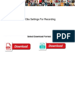 Best Obs Settings For Recording