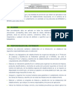 Procedimiento Pts Limpieza y Desinfección en Establecimientos Educacionales