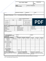 Cold Work Permit: (Location)