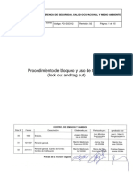 Procedimiento de Bloqueo y Uso de Tarjetas (Lock Out and Tag Out)