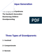 A Unique Generation: The Kinkeepers The Empty Nest Syndrome The Sandwich Generation Boomerang Children Grandparenting