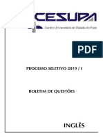 Prova - 2019 - Cesupa - Online