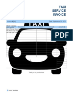 Taxi Service Invoice Template