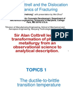 Sir Alan Cottrell and The Dislocation Mechanics of Fracturing