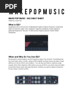 Make Pop Music - Eq Cheat Sheet