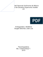 Ambigüedad y Metáfora - Ensayo Psicolinguistica