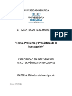 Tema, Problema y Pronóstico de La Investigación