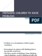 Preparing Children To Solve Problems