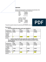 Partnership Liquidation: Problem M