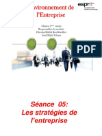 Séance 5 Les Stratégies de L'entreprise