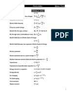 Chapter 11 Electrostatics Genius Series Formula Sheet