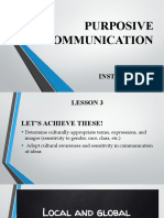 Purposive Communication: Instructress: Lyn B. Ayop