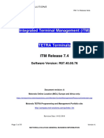 iTM 7.4 Release Note Version A