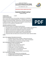 Assessment of Student Learning 1: Bachelor of Special Needs Education